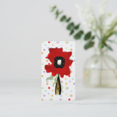 Blume Wirbel Band rosa Visitenkarte (Stehend Vorderseite)