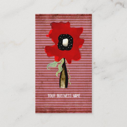 Blume Wirbel Band rosa Visitenkarte (Vorderseite)