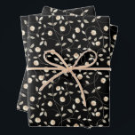 Blume Wirbel Blätter auf schwarz<br><div class="desc">Weiße Blume und Blätter auf schwarzem Swirl rund um diese Blätter Packpapier - ideal für jede Gelegenheit Geschenkverpackung und auch für Scrapbooking.</div>