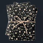 Blume Wirbel Blätter auf schwarz<br><div class="desc">Weiße Blume und Blätter auf schwarzem Swirl rund um diese Blätter Packpapier - ideal für jede Gelegenheit Geschenkverpackung und auch für Scrapbooking.</div>