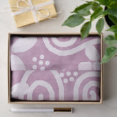 Blume Wirbel Dusty Pink Weißes Muster Decoupage Seidenpapier (Geschenk)