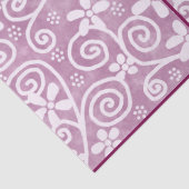 Blume Wirbel Dusty Pink Weißes Muster Decoupage Seidenpapier (Detail)