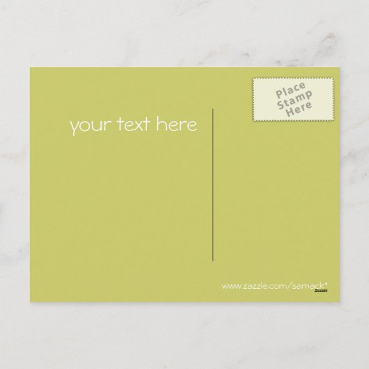 Blume Wirbel - Maßgeschneiderte Feiertagspostkarte (Rückseite)