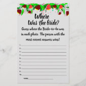 Blume Wo war die Braut? Duschkartenhalter Flyer (Vorne)