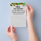 Blume Wo war die Braut? Duschkartenhalter Flyer (Handgriff)