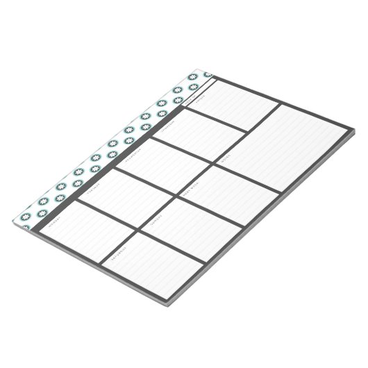 Blume Wöchentlicher Desktop-Planer Notizblock (angewinkelt)