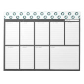 Blume Wöchentlicher Desktop-Planer Notizblock (Vorderseite)