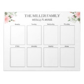 Blume - Wöchentlicher Planer individuell Notizblock (Vorderseite)