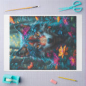 Blume Wolf Seidenpapier (Basteln)