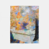 Blume Wolken, Redon Fleecedecke (Vorderseite)