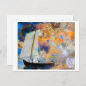 Blume Wolken, Redon Postkarte (Vorne/Hinten)