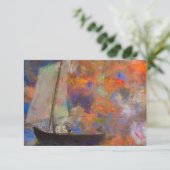 Blume Wolken von Odilon Redon Dankeskarte (Stehend Vorderseite)
