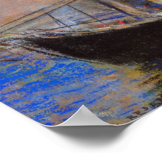 Blume Wolken von Odilon Redon Poster (Ecke)