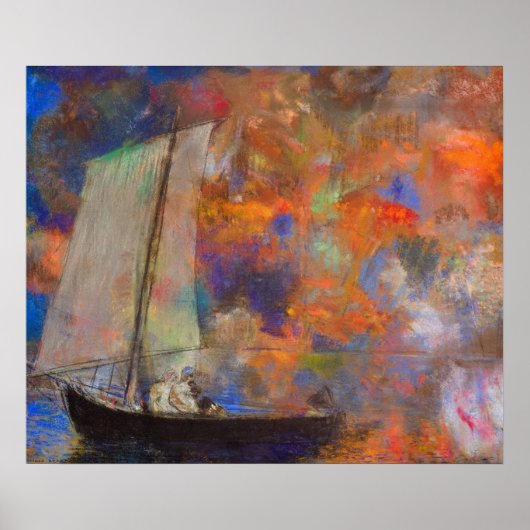 Blume Wolken von Odilon Redon Poster (Vorne)
