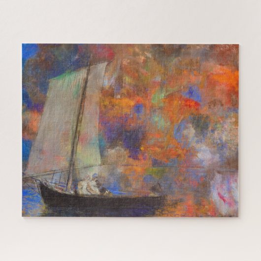Blume Wolken von Odilon Redon Puzzle (Horizontal)