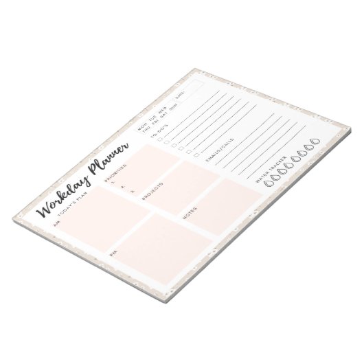 Blume Workday Planer Notizblock (angewinkelt)