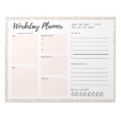 Blume Workday Planer Notizblock (Vorderseite)