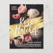 Blume Workshop Black Gold Postkarte (Vorderseite)