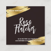 Blume Workshop Black Gold Terminkarte (Rückseite)