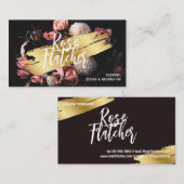 Blume Workshop Black Gold Visitenkarte (Vorne/Hinten)