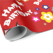 Blume Wrapping Paper Geschenkpapier (Rolleneckpunkt)
