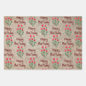Blume Wrapping Paper Geschenkpapier Set (Vorderseite)