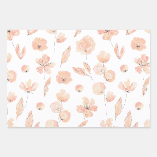 Blume Wrapping Paper Set Geschenkpapier Set (Vorderseite)