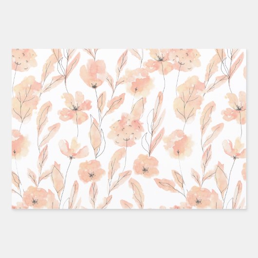 Blume Wrapping Paper Set Geschenkpapier Set (Vorderseite 3)