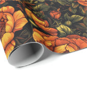 Blume-Wrapping-Papier für die Chic-Rose Geschenkpapier (Rolleneckpunkt)