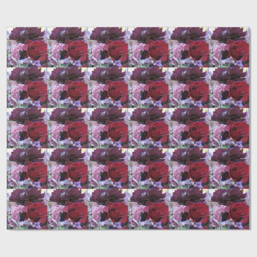 Blume-Wrapping-Papier für Velvet-Rose Geschenkpapier (Flach)