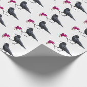 Blume-Wrapping-Papier in Crow Pink Geschenkpapier (Ecke)