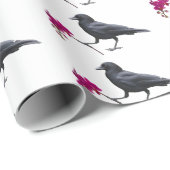 Blume-Wrapping-Papier in Crow Pink Geschenkpapier (Rolleneckpunkt)