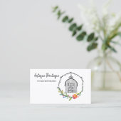 Blume Wreath Barn Antique Farm Business Card Visitenkarte (Stehend Vorderseite)