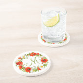 Blume Wreath Getränkeuntersetzer (Seite)