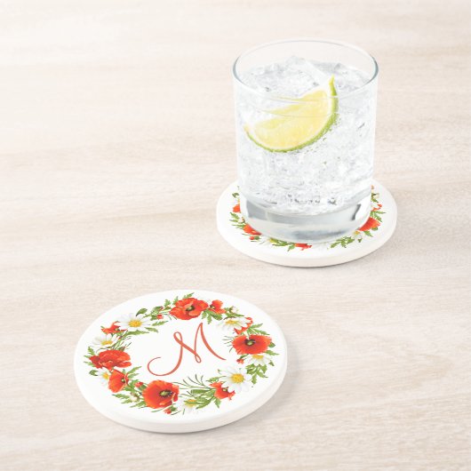 Blume Wreath Getränkeuntersetzer (Seite)