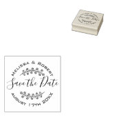 Blume Wreath Modern Wedding Save the Date 2 Gummistempel (Stempel)