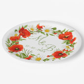 Blume Wreath Pappteller (Schrägansicht)