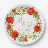 Blume Wreath Pappteller (Vorderseite)