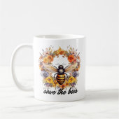 Blume Wreath Rettete die Bienen Kaffeetasse (Links)