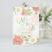 Blume Wreath Save The Date (Stehend Vorderseite)