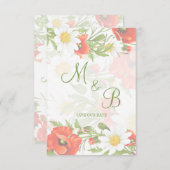 Blume Wreath Save The Date (Vorne/Hinten)