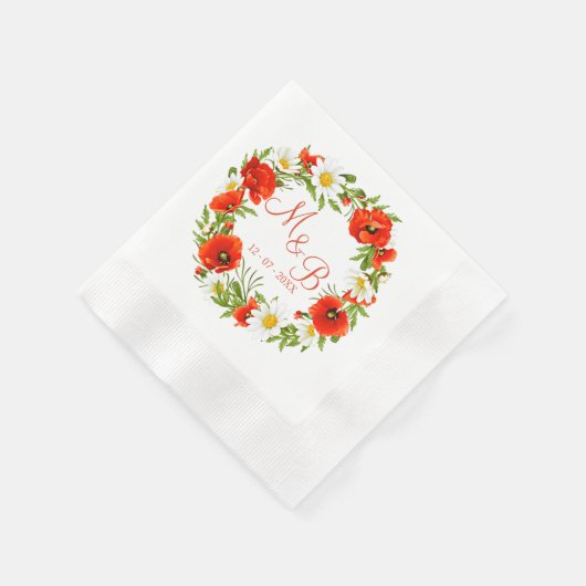 Blume Wreath Serviette (Ecke)