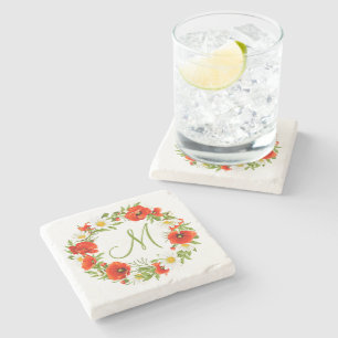 Blume Wreath Steinuntersetzer