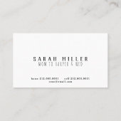 Blume Wreath Tiger Mama & Cub Mommy Business Card Telefonnummerkarte (Rückseite)