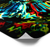 Blume X v2.1 - farbenfrohe Muster pareidolia Poster (Ecke)