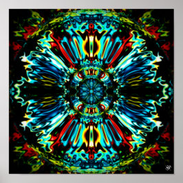 Blume X v2.1 - farbenfrohe Muster pareidolia Poster