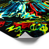 Blume X v2 - farbenfrohe Muster pareidolia Poster (Ecke)