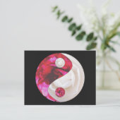 Blume Yin Yang Postcard Postkarte (Stehend Vorderseite)