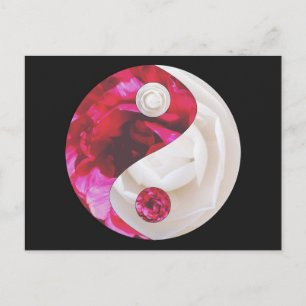Blume Yin Yang Postcard Postkarte