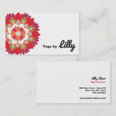 Blume Yoga Instructor Visitenkarte (Vorne/Hinten)